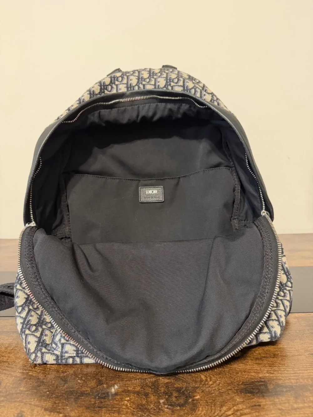 Dior Rider Backpack in Blue Oblique Canvas (MSRP $2900)